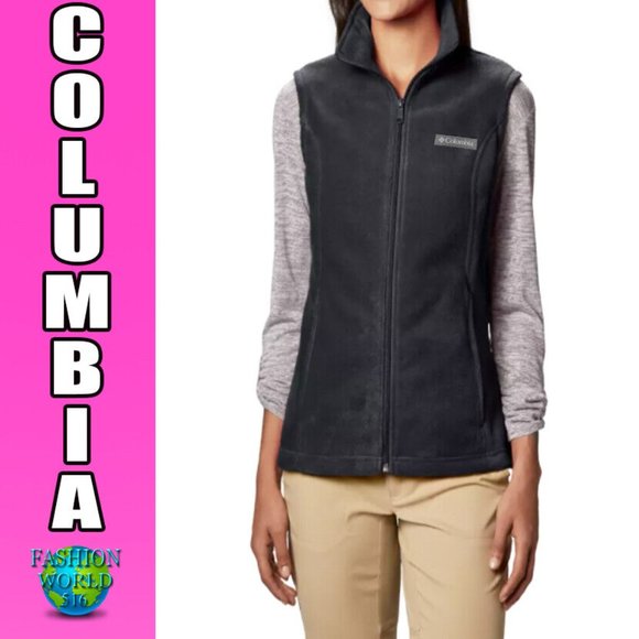 Columbia Women's Sawyer Rapids Full Zip 2.0 Fleece Vest Black Sizes S, M, L, 2XL - Picture 1 of 2